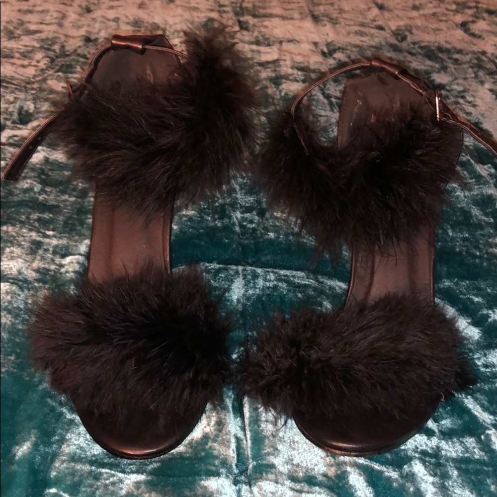 Faux Fur Heels